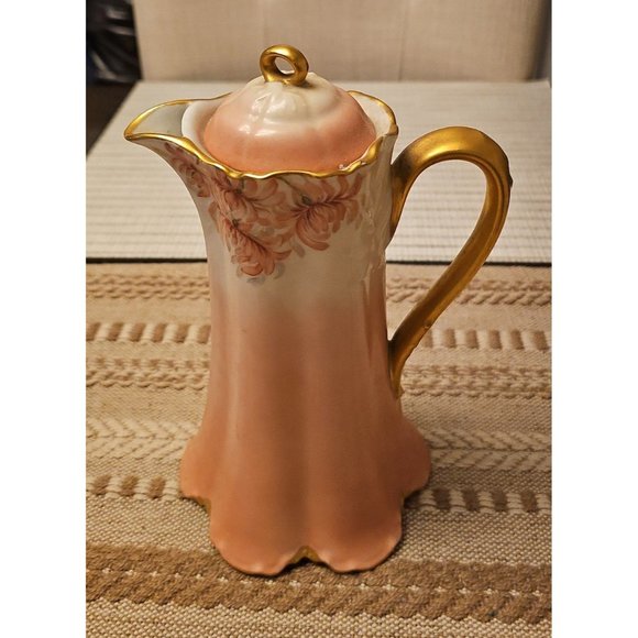 Antique Limoges H&C L France Haviland 9" Pitcher with Lid - Picture 3 of 8
